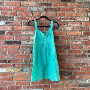Teal linen summer dress